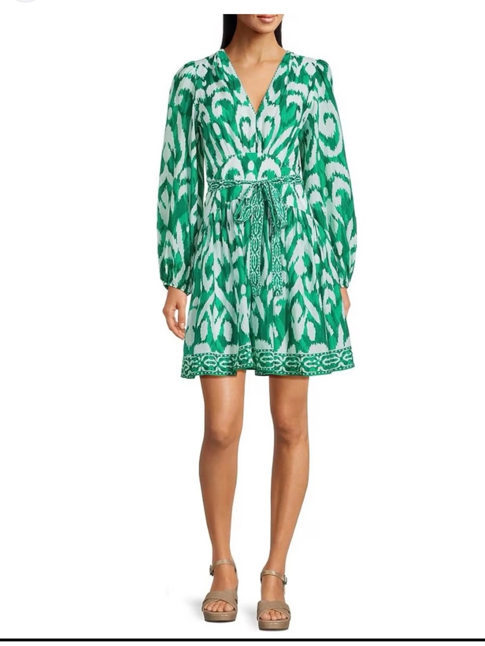 Women’s Long Sleeves green dress size 12 NWT